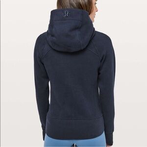 Lululemon Navy Blue Scuba Zip Up Hoodie size 10 NYU athletic athleisure